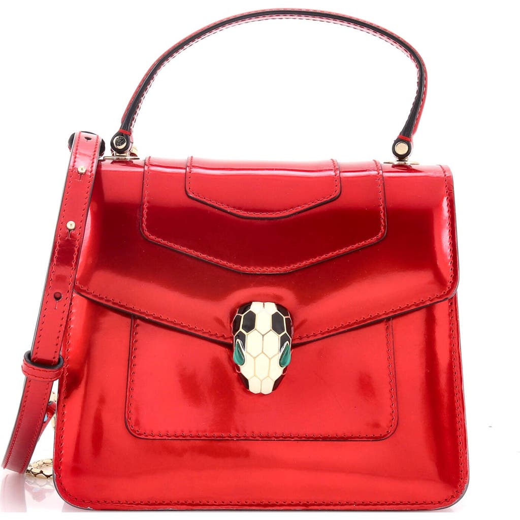 Pre-Owned Bvlgari Pre-Owned Bvlgari Serpenti Top Handle Bag Patent Small