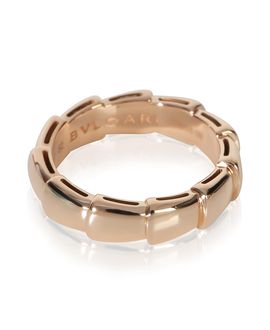 Pre-owned Bvlgari Pre-Owned Bvlgari Serpenti Viper Thick 18k Rose Gold Band