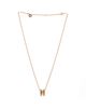 Pre-owned Bvlgari Pre-Owned Bvlgari Small B. Zero 1 Rock Round Pendant Necklace 18K Rose Gold with Ceramic, 0.7 - 3