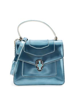 Pre-owned Bvlgari Pre-Owned Bvlgari Small Serpenti Top Handle Bag Patent