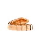 Pre-owned Bvlgari Pre-Owned Bvlgari Wide Serpenti Viper One-Coil Ring 18K Rose Gold with Diamonds - 3