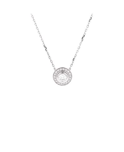 Pre-owned Cartier Pre-Owned Cartier 0.18-0.29CT Cartier D'Amour Pendant Necklace 18K White Gold with Pave Diamonds, 14.75
