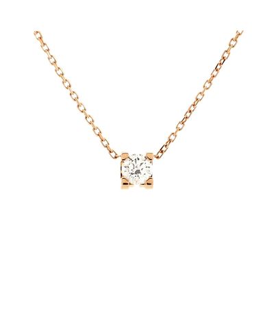 Pre-owned Cartier Pre-Owned Cartier 0.20-0.29CT C de Cartier Necklace 18K Rose Gold and Diamond