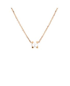 Pre-owned Cartier Pre-Owned Cartier 0.20-0.29CT C de Cartier Necklace 18K Rose Gold and Diamond, 16.75