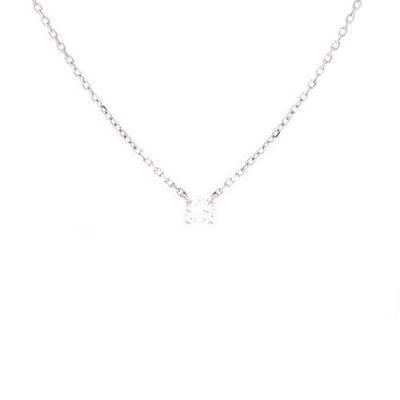Pre-Owned Cartier Pre-Owned Cartier 1895 Solitaire Necklace 18K White Gold with RBC Diamond D/VVS1 0.20CT