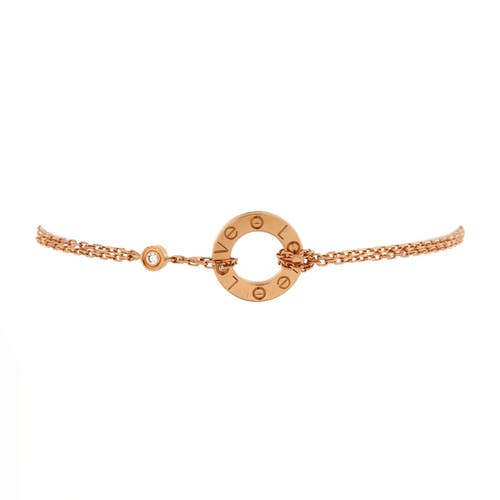 Pre-Owned Cartier Pre-Owned Cartier 2 Diamonds Love Bracelet 18K Rose Gold with Diamonds