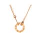 Pre-owned Cartier Pre-Owned Cartier 2 Diamonds Love Pendant Necklace 18K Rose Gold and Diamonds, 16.75 - 1