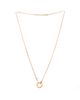 Pre-owned Cartier Pre-Owned Cartier 2 Diamonds Love Pendant Necklace 18K Rose Gold and Diamonds, 16.75 - 2