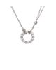 Pre-owned Cartier Pre-Owned Cartier 2 Diamonds Love Pendant Necklace 18K White Gold with Diamonds, 17.75 - 1
