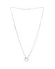 Pre-owned Cartier Pre-Owned Cartier 2 Diamonds Love Pendant Necklace 18K White Gold with Diamonds, 17.75 - 2