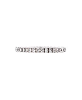 Pre-owned Cartier Pre-Owned Cartier 2mm Etincelle de Cartier Eternity Wedding Band Ring 18K White Gold and Diamonds
