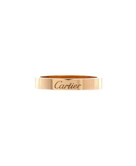 Pre-owned Cartier Pre-Owned Cartier 3mm C de Cartier Wedding Band Ring 18K Gold