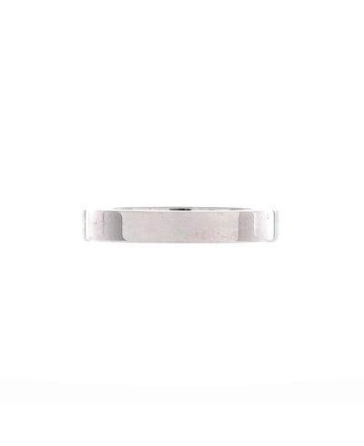 Pre-owned Cartier Pre-Owned Cartier 3mm C de Cartier Wedding Band Ring Platinum