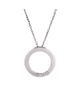 Pre-owned Cartier Pre-Owned Cartier 6 Diamonds Love Pendant Necklace 18K White Gold and Diamonds, 16.5 - 1