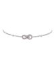 Pre-owned Cartier Pre-Owned Cartier Agrafe Cable Chain Bracelet 18K White Gold with Diamonds - 1