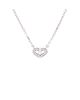 Pre-owned Cartier Pre-Owned Cartier C Heart de Cartier Pendant Necklace 18K White Gold with Diamonds, 15.5 - 1