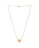 Pre-owned Cartier Pre-Owned Cartier Caresse D'Orchidees Necklace 18K Rose Gold with Diamond, 16.75 - 2