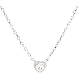 Pre-Owned Cartier Pre-Owned Cartier D'Amour Heart Pendant Necklace 18K White Gold with Diamond
