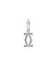 Pre-owned Cartier Pre-Owned Cartier Double C Charm Pendant 18K White Gold with Diamonds - 3