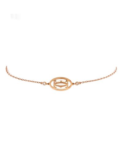 Pre-owned Cartier Pre-Owned Cartier Double C de Cartier Bracelet 18K Rose Gold with Diamonds