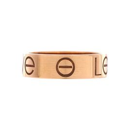 Pre-Owned Cartier Pre-Owned Cartier Engraved Love Band Ring 18K Rose Gold