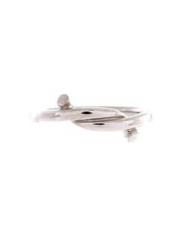 Pre-owned Cartier Pre-Owned Cartier Entrelaces Band Ring 18K White Gold