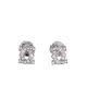 Pre-owned Cartier Pre-Owned Cartier Entrelaces C de Cartier Stud Earrings 18K White Gold with Pave Diamonds - 1