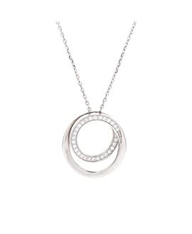 Pre-owned Cartier Pre-Owned Cartier Etincelle de Cartier Pendant Necklace 18K White Gold with Diamonds, 16.25