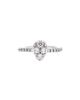 Pre-owned Cartier Pre-Owned Cartier Etincelle de Cartier Solitaire Ring 18K White Gold with Pear Cut Diamond and Pave Diamond - 1