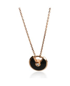 Pre-owned Cartier Pre-Owned Cartier Extra Small Model Amulette 18k Rose Gold Necklace