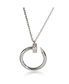 Pre-owned Cartier Pre-Owned Cartier Juste Un Clou 18k White Gold Necklace, 16