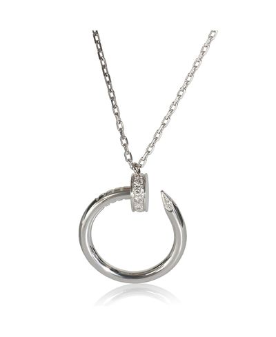 Pre-owned Cartier Pre-Owned Cartier Juste Un Clou 18k White Gold Necklace, 16