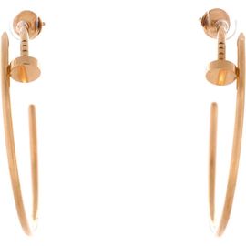 Pre-Owned Cartier Pre-Owned Cartier Juste un Clou Hoop Earrings 18K Rose Gold XL