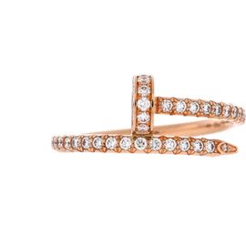 Pre-Owned Cartier Pre-Owned Cartier Juste un Clou Paved Ring 18K Rose Gold with Diamonds Small