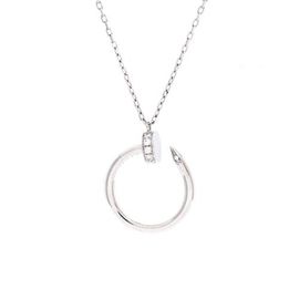 Pre-Owned Cartier Pre-Owned Cartier Juste un Clou Pendant Necklace 18K White Gold with Diamonds