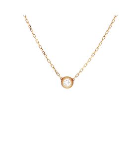 Pre-owned Cartier Pre-Owned Cartier Large Cartier D'Amour Pendant Necklace 18K Gold with Diamond, 16