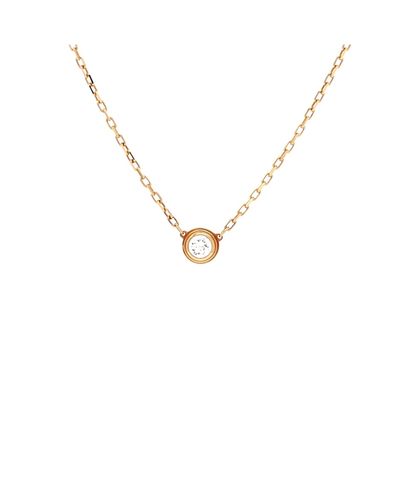 Pre-owned Cartier Pre-Owned Cartier Large Cartier D'Amour Pendant Necklace 18K Gold with Diamond, 16
