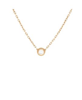 Pre-owned Cartier Pre-Owned Cartier Large Cartier D'Amour Pendant Necklace 18K Gold with Diamond, 16.25