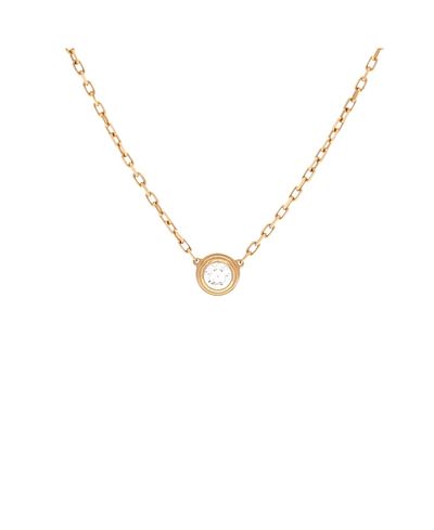 Pre-owned Cartier Pre-Owned Cartier Large Cartier D'Amour Pendant Necklace 18K Gold with Diamond, 16.25