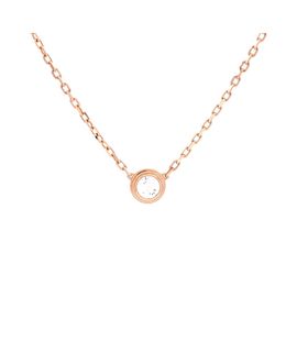 Pre-owned Cartier Pre-Owned Cartier Large Cartier D'Amour Pendant Necklace 18K Rose Gold with Diamond, 16