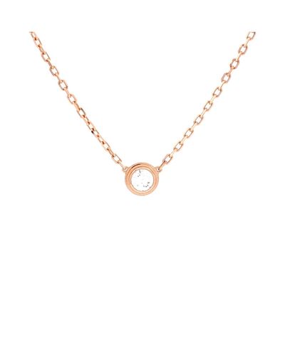 Pre-owned Cartier Pre-Owned Cartier Large Cartier D'Amour Pendant Necklace 18K Rose Gold with Diamond, 16