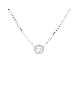 Pre-owned Cartier Pre-Owned Cartier Large Cartier D'Amour Pendant Necklace 18K White Gold with Diamond, 16