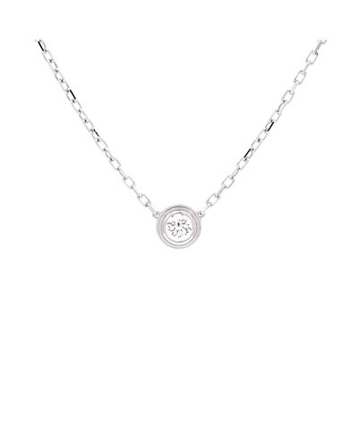 Pre-owned Cartier Pre-Owned Cartier Large Cartier D'Amour Pendant Necklace 18K White Gold with Diamond, 16