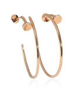 Pre-owned Cartier Pre-Owned Cartier Large Model Juste Un Clou Hoop 18k Rose Gold Earrings