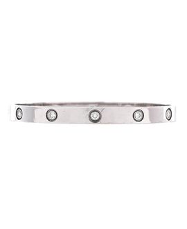 Pre-owned Cartier Pre-Owned Cartier Love 10 Diamond Bracelet 18K White Gold with Diamonds