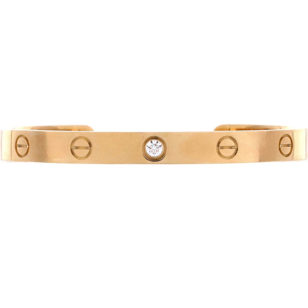 Pre-Owned Cartier Pre-Owned Cartier Love 1 Diamond Cuff Bracelet 18K Yellow Gold with Diamond