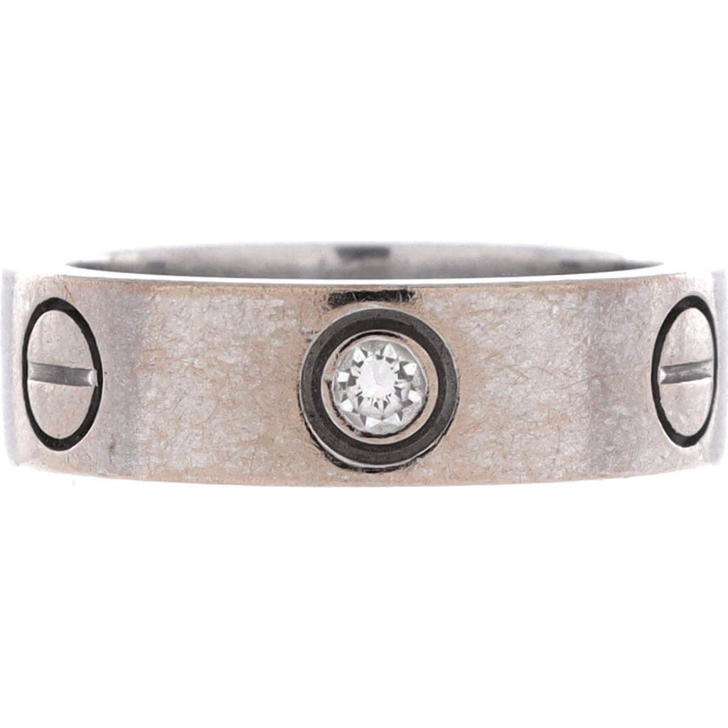 Pre-Owned Cartier Pre-Owned Cartier Love 3 Diamonds Band Ring 18K White Gold with Diamond