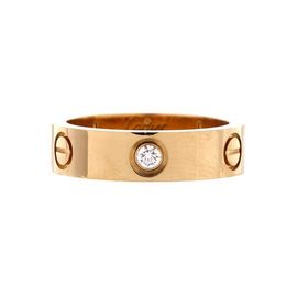 Pre-Owned Cartier Pre-Owned Cartier Love 3 Diamonds Band Ring 18K Yellow Gold with Diamonds