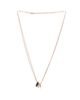 Pre-owned Cartier Pre-Owned Cartier Love 3 Ring Pendant Necklace 18K Rose Gold and Ceramic with Diamonds, 16.5 - 2