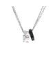 Pre-owned Cartier Pre-Owned Cartier Love 3 Ring Pendant Necklace 18K White Gold and Ceramic with Diamonds, 14.9 - 1